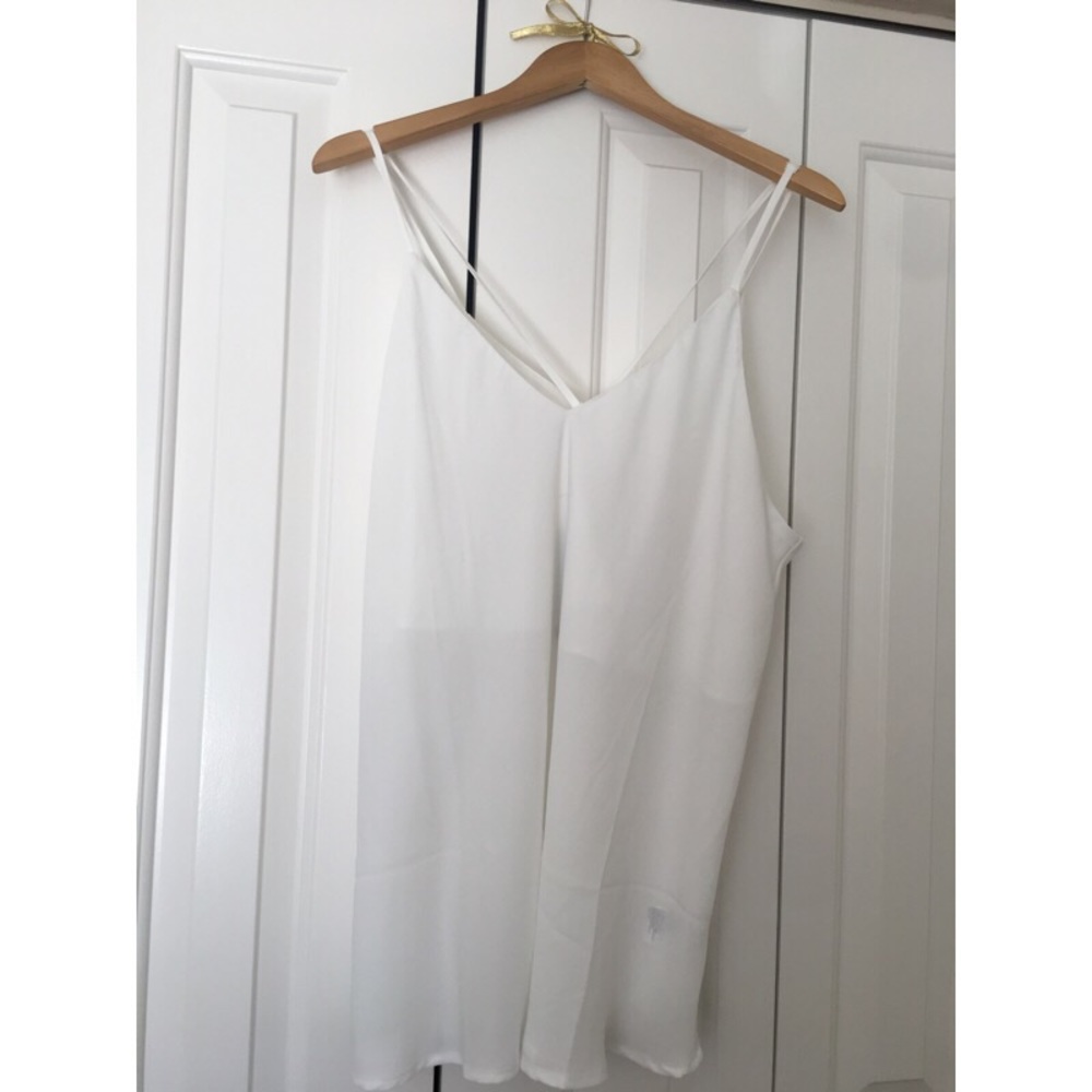 White crisscross tank